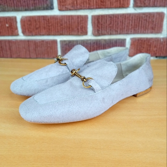 NWT DONNA KARAN New York 'Debz' Drum-Dyed Brazilian Cow Fur Convertible Loafers - Picture 4 of 14